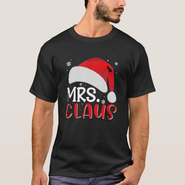 Claus Cute Hat-familjen Pa T Shirt (Framsida)