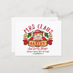Claus-jultomten North Pole-bageriet Helg Vykort