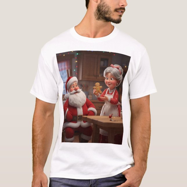 Claus Kitchen – Gingerbread Cheer in a Festive Hea T Shirt (Framsida)