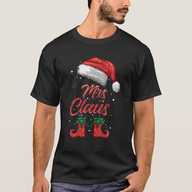 Claus Matching Family God jul Santa Fu T Shirt (Framsida)