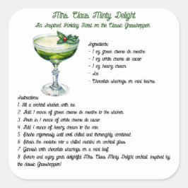 Claus Mety Delight Cocktail Recipe Fyrkantigt Klistermärke