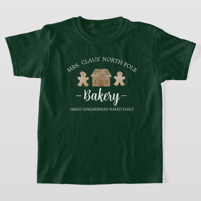 Claus North Pole Gingertea Bakery jul T Shirt (Laydown)