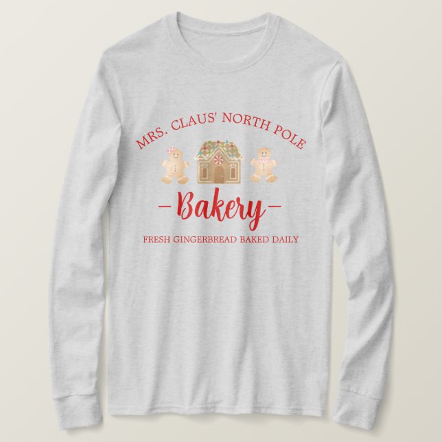 Claus North Pole Gingertea Bakery jul T Shirt (Design framsida)
