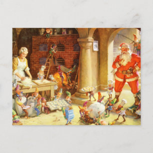 Claus och Elves Bake-julsagor Helg Vykort