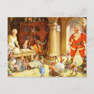 Claus och Elves Bake-julsagor Helg Vykort