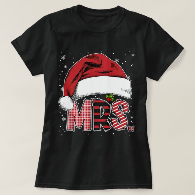 Claus Par Matching jul Pajama T Shirt (Design framsida)