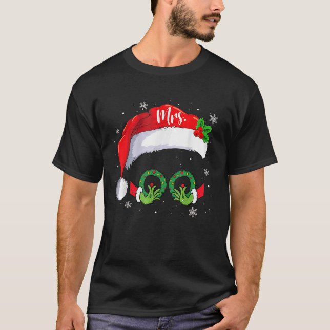 Claus Par Matching jul Pajama T Shirt (Framsida)