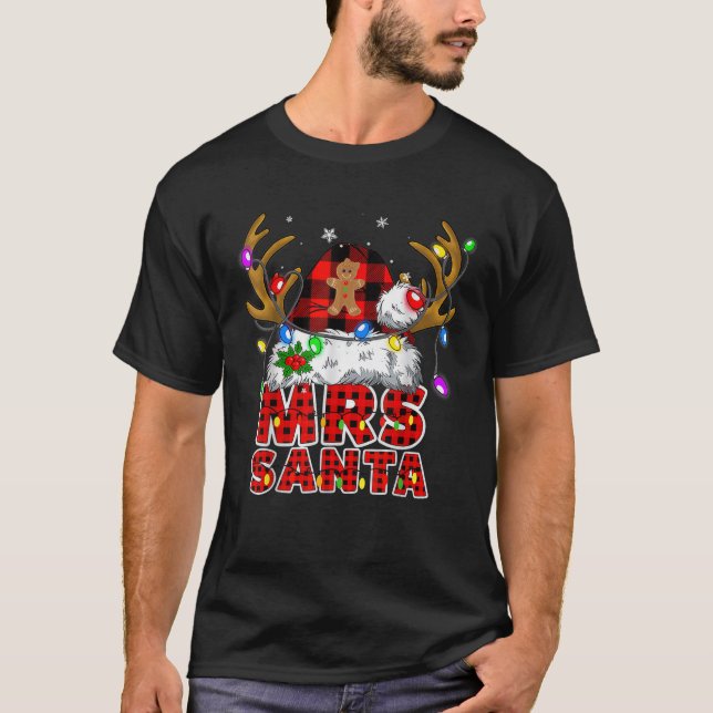 Claus Par Matching jul Pajama T Shirt (Framsida)