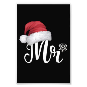 Claus Par Matching jul Pajamas Santa Fototryck