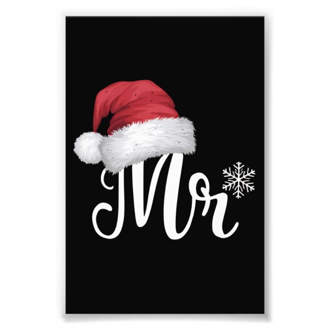 Claus Par Matching jul Pajamas Santa Fototryck (Framsidan)