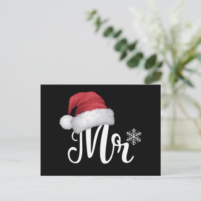 Claus Par Matching jul Pajamas Santa Helg Vykort (Stående Fram)