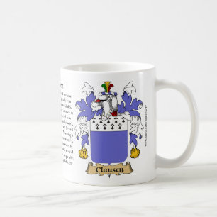 Clausen, ursprung, det menande och vapenskölden kaffemugg