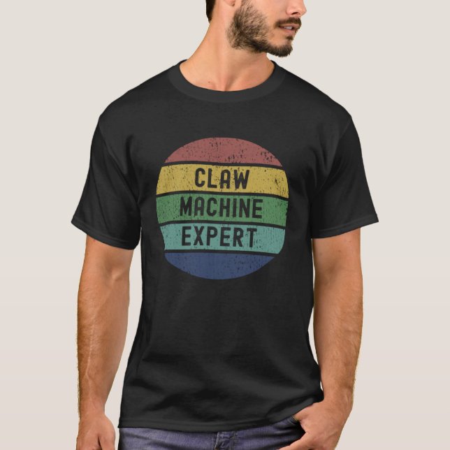 Claw Machine Expert Cool Distressed Sunset Graphic T Shirt (Framsida)