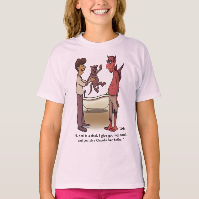 Clawdia Boy's Rosa T-Shirt (Framsida)