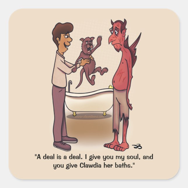 Clawdia Square Stickers Fyrkantigt Klistermärke (Framsida)