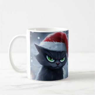 'Claws Humbug' Grumpy Christmas Cat Coffee Cup Kaffemugg