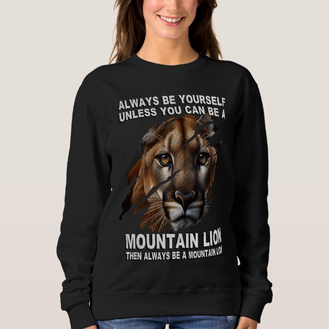 Claws Scratch Ripping Cougar Mountain Lion T Shirt (Framsida)