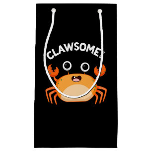 Clawsome Funny Fantastisk Crab Pun Mörk BG