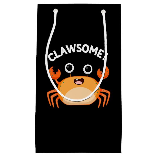 Clawsome Funny Fantastisk Crab Pun Mörk BG (Framsidan)