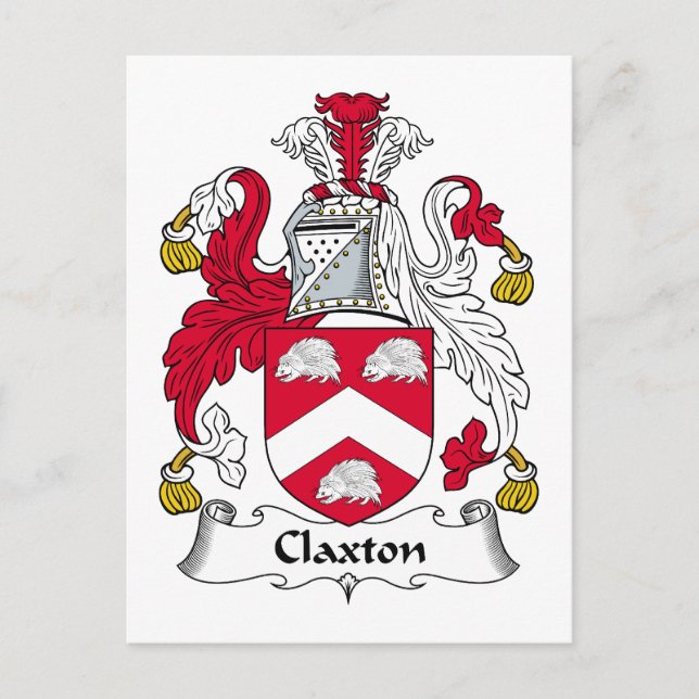 Claxton Family Crest Vykort (Framsida)