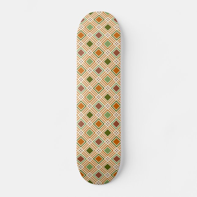 Clay Algae Mönster Mini Skateboard Bräda 18,5 Cm (Framsida)