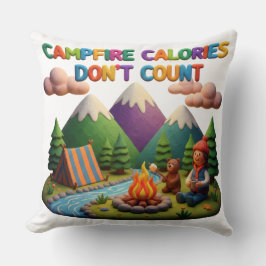 Clay Art “Campfire Calories Don’t Count” Scene Kudde