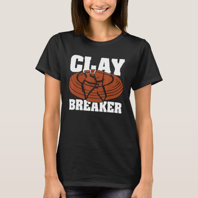 Clay Breaker Clay Pigeon Shooting Sport Target Cla T Shirt (Framsida)