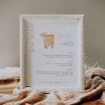 CLAY Bröllop Pub Menu, Namnteckning Drink Sign Poster<br><div class="desc">Clay Collection - en fusion av bohemiskt och modernt typsnitt inspirerad av mystiken av ökentoner. En unik blandning av varmt jordnära färg och ren design ger en känsla av rå elegans.</div>