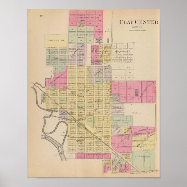 Clay Center, Clay County, Kansas Poster (Framsidan)