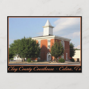 Clay County Domstol - Celina, TN Vykort