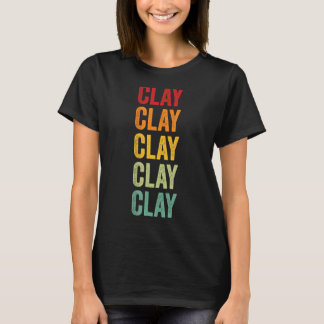 Clay County South Dakota Rainbow Text Design T Shirt