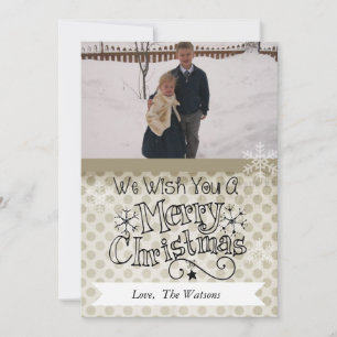 Clay Dots on White God jul Photo Card Julkort