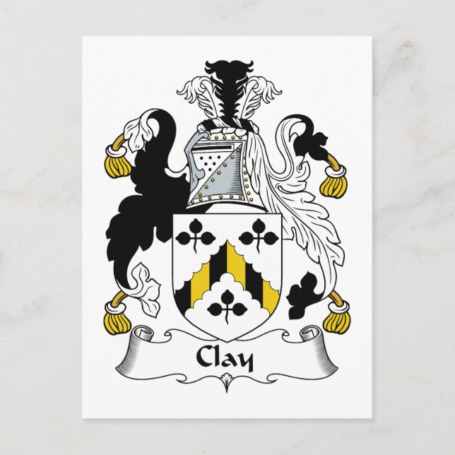 Clay Family Crest Vykort (Framsida)