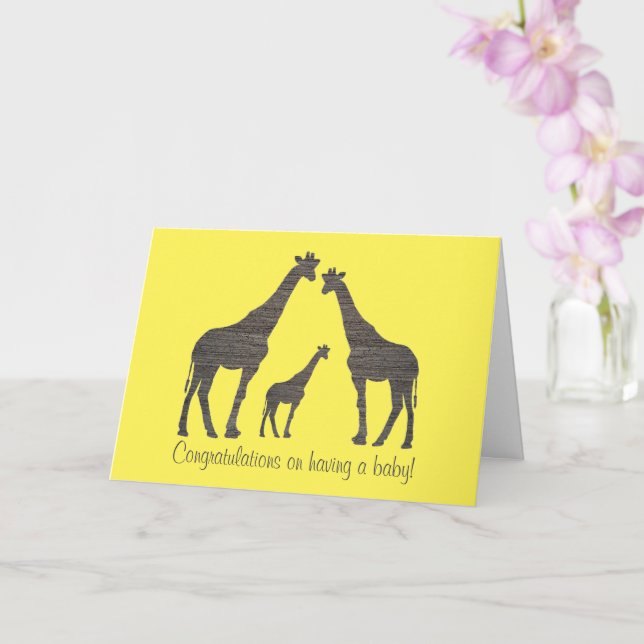 Clay Giraffe Silhouettes Kort (Orkide)