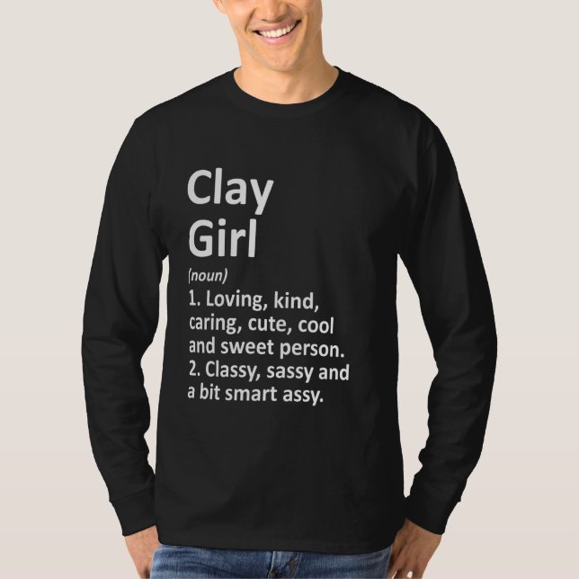 Clay Girl Al Alabama Funny City Roots T Shirt (Framsida)