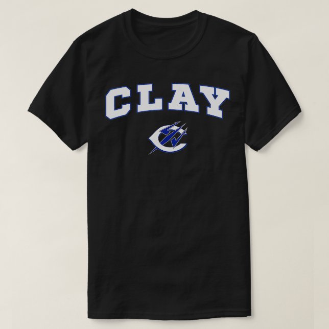 Clay High School Blue Djävulen T Shirt (Design framsida)