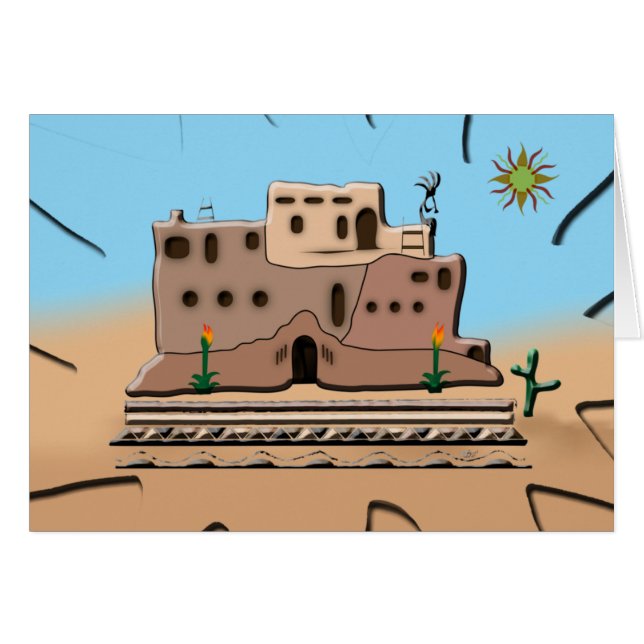 Clay House Hälsningskort (Framsidan Horizontal)