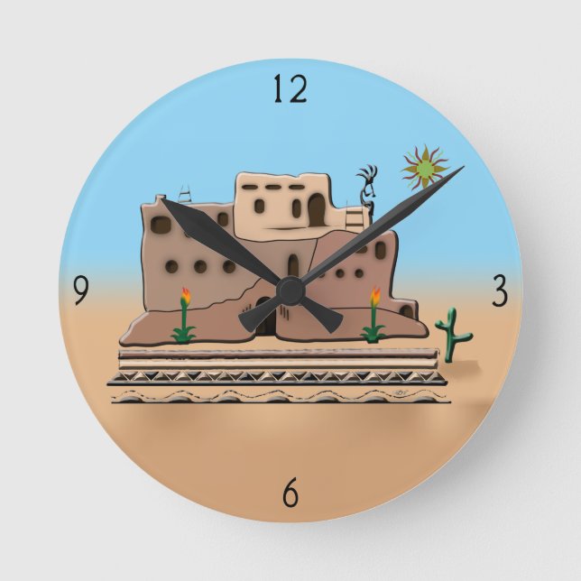 Clay House Round Clock Rund Klocka (Framsida)