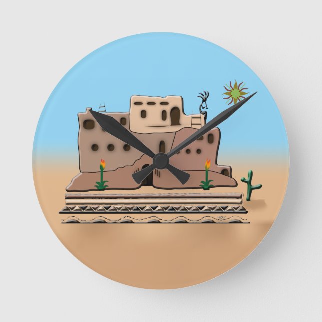 Clay House Rund Klocka (Framsida)