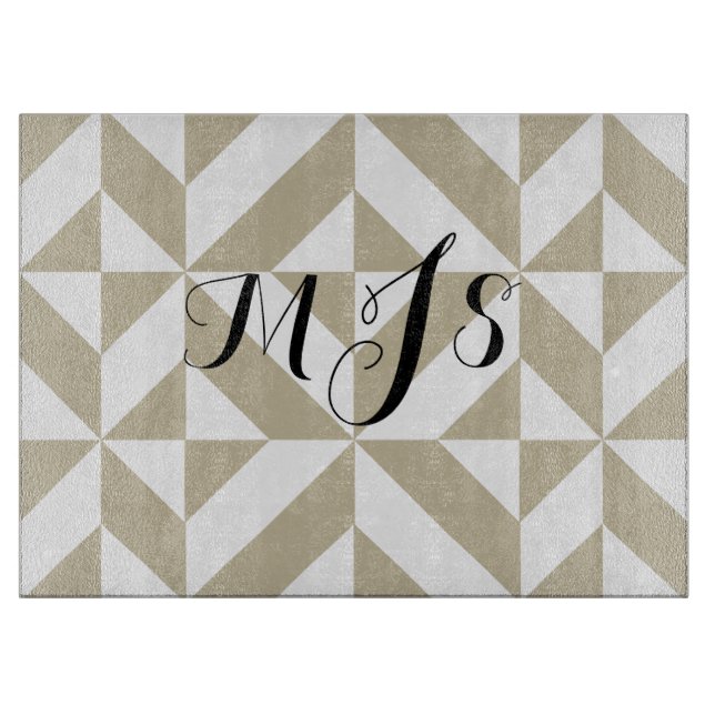 Clay Monogram Geometric Deco Cube Mönster (Framsidan)
