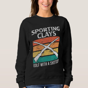 Clay Pigeon skjuter Golf med Pistol T Shirt