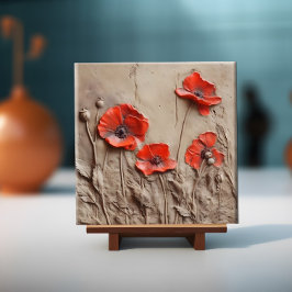 Clay Poppies Kakelplatta