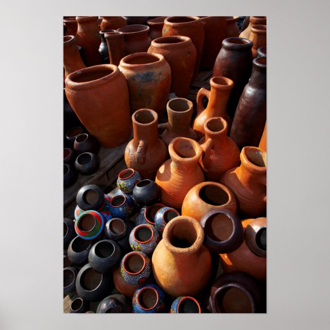 Clay Pots, Hazyview, Mpumalanga, South Afrika Poster (Framsidan)