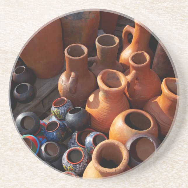 Clay Pots, Hazyview, Mpumalanga, South Afrika Underlägg Sandsten (Framsidan)