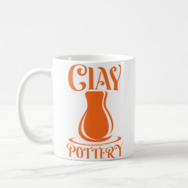 Clay Pottery Retro Kaffemugg (Vänster)