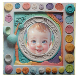 Clay ram kakelplatta