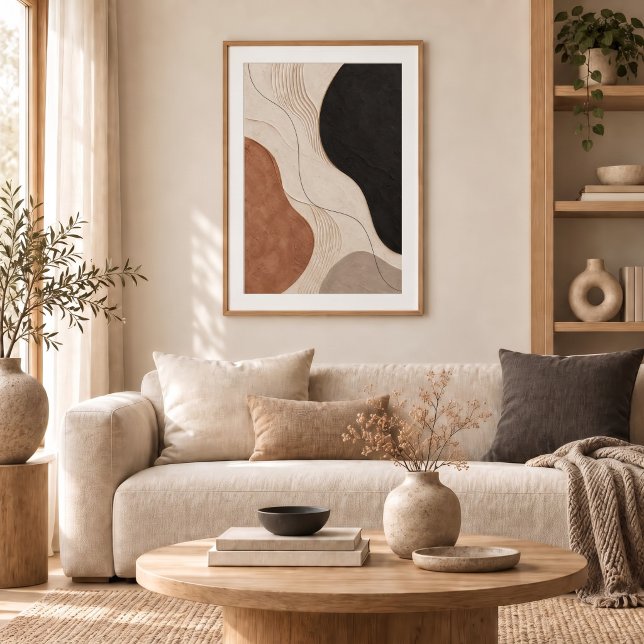 Clay Resonance | Minimal Abstract Plaster Art Prin Poster (Skapare uppladdad)