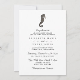 Clay Seahorse Beach Wedding Inbjudningar