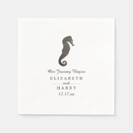 Clay Seahorse Beach Wedding Pappersservett