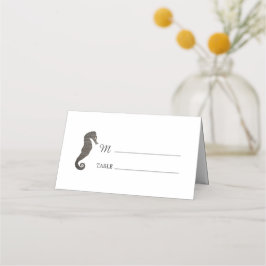 Clay Seahorse Beach Wedding Placeringskort